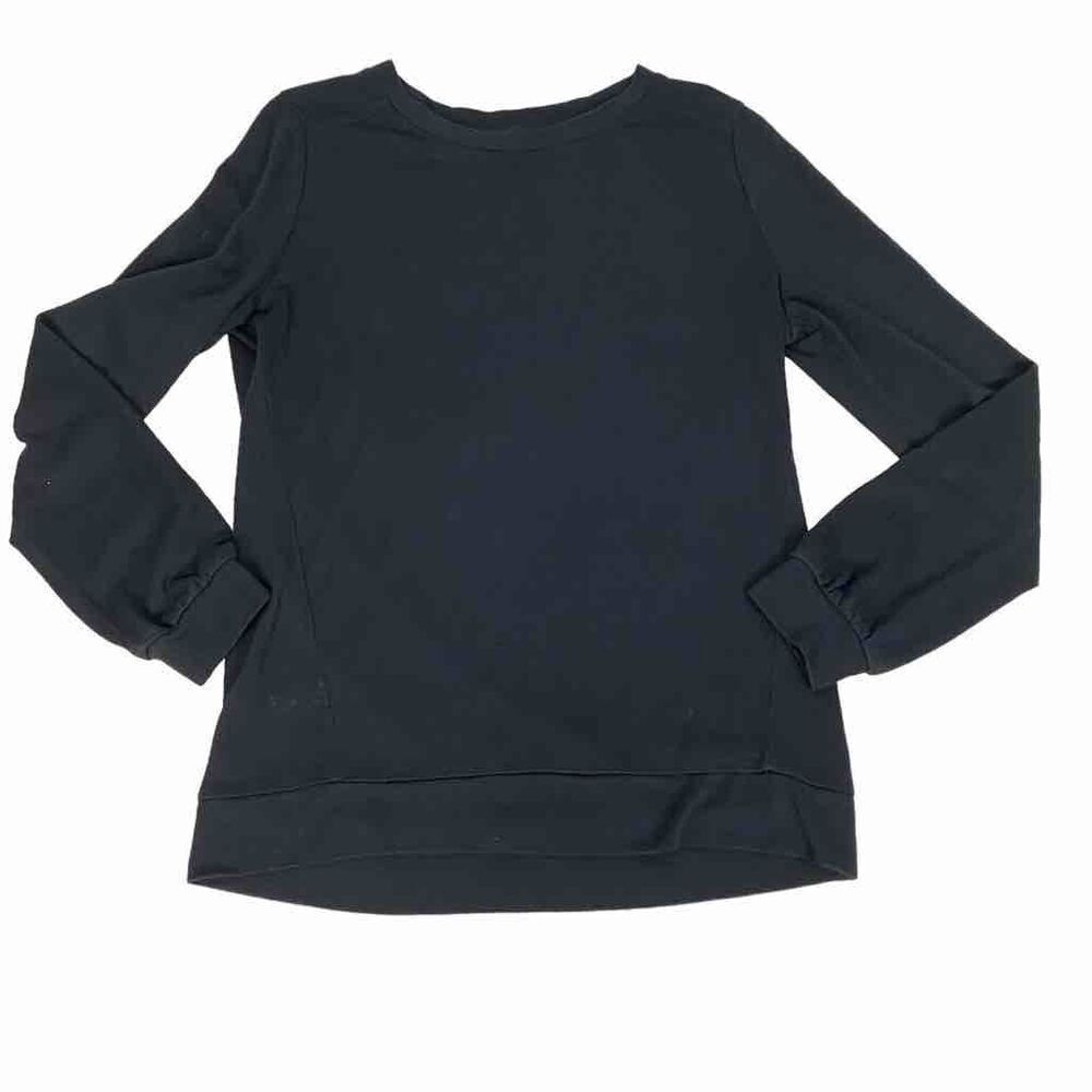 Loft Black Crewneck Top size Small